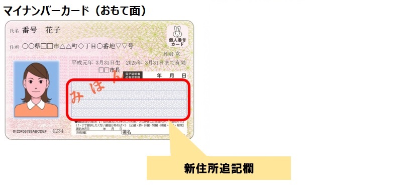 マイナンバーカードの住所変更
