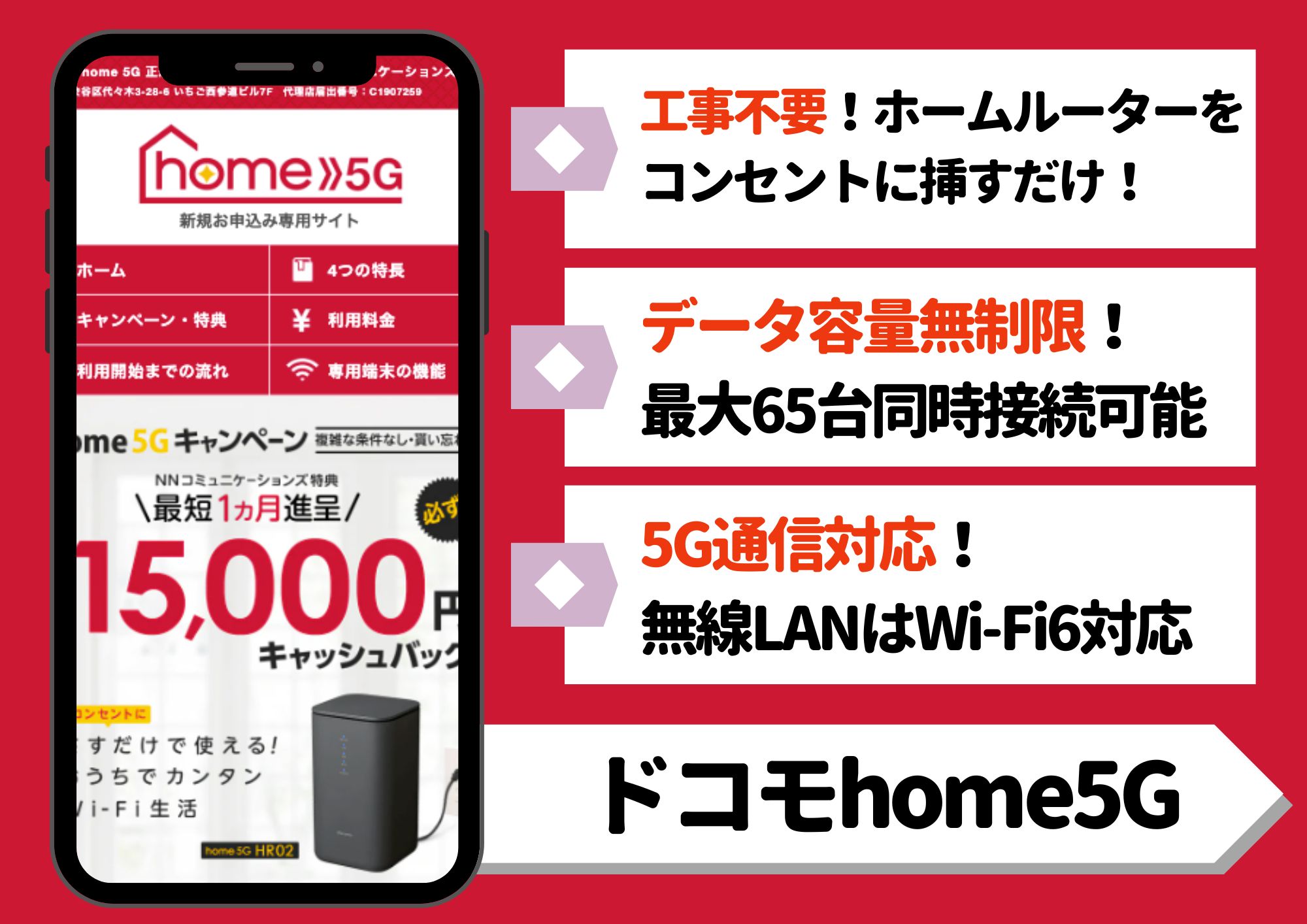 ドコモhome5G 申し込み