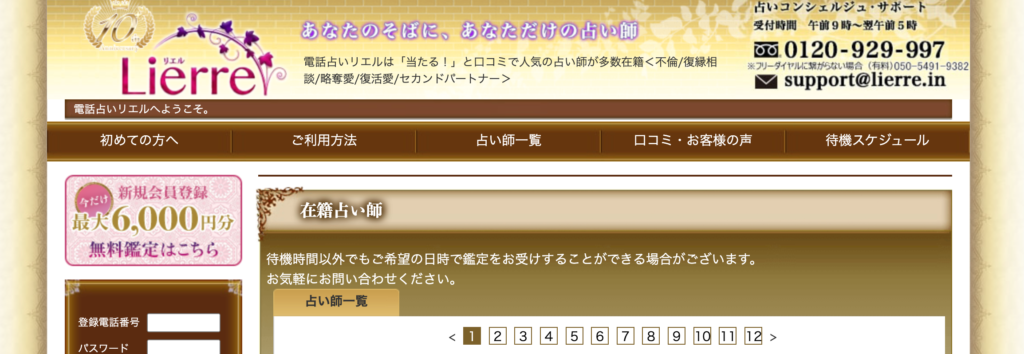 電話占いリエルの特徴と基本情報